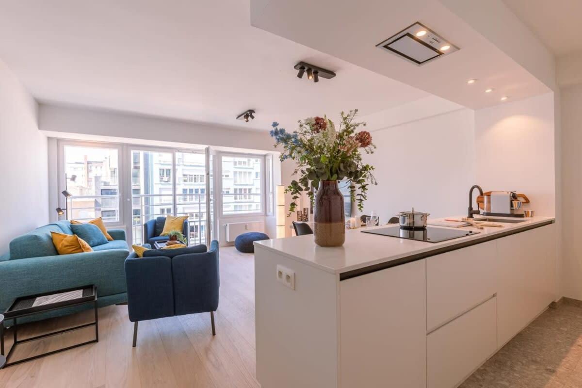 אוסטנדה Huswell - Lovely Apartment With Lateral Sea View And Parking מראה חיצוני תמונה